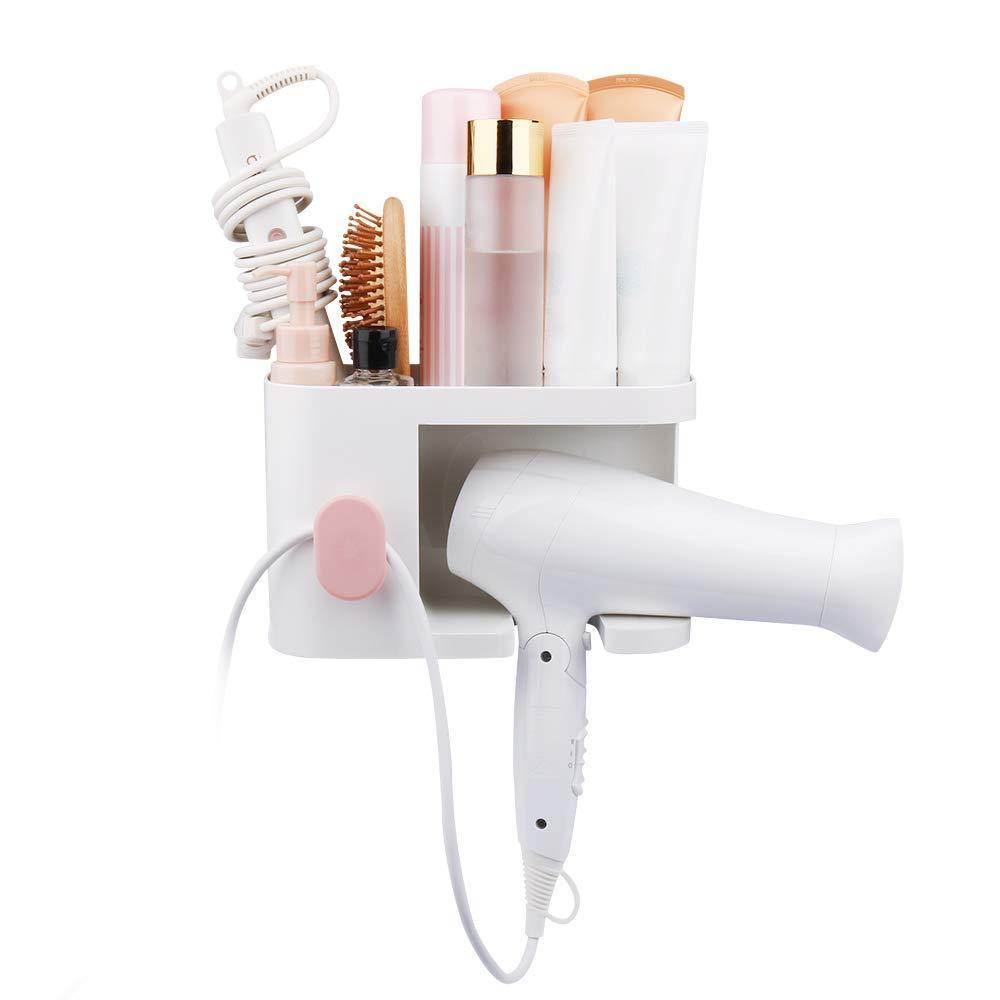 Buy aritan wall mounted hair dryer holder rack no drilling styling tool organizer storage basket for bathroom give 10 hooks 1 soap holder
