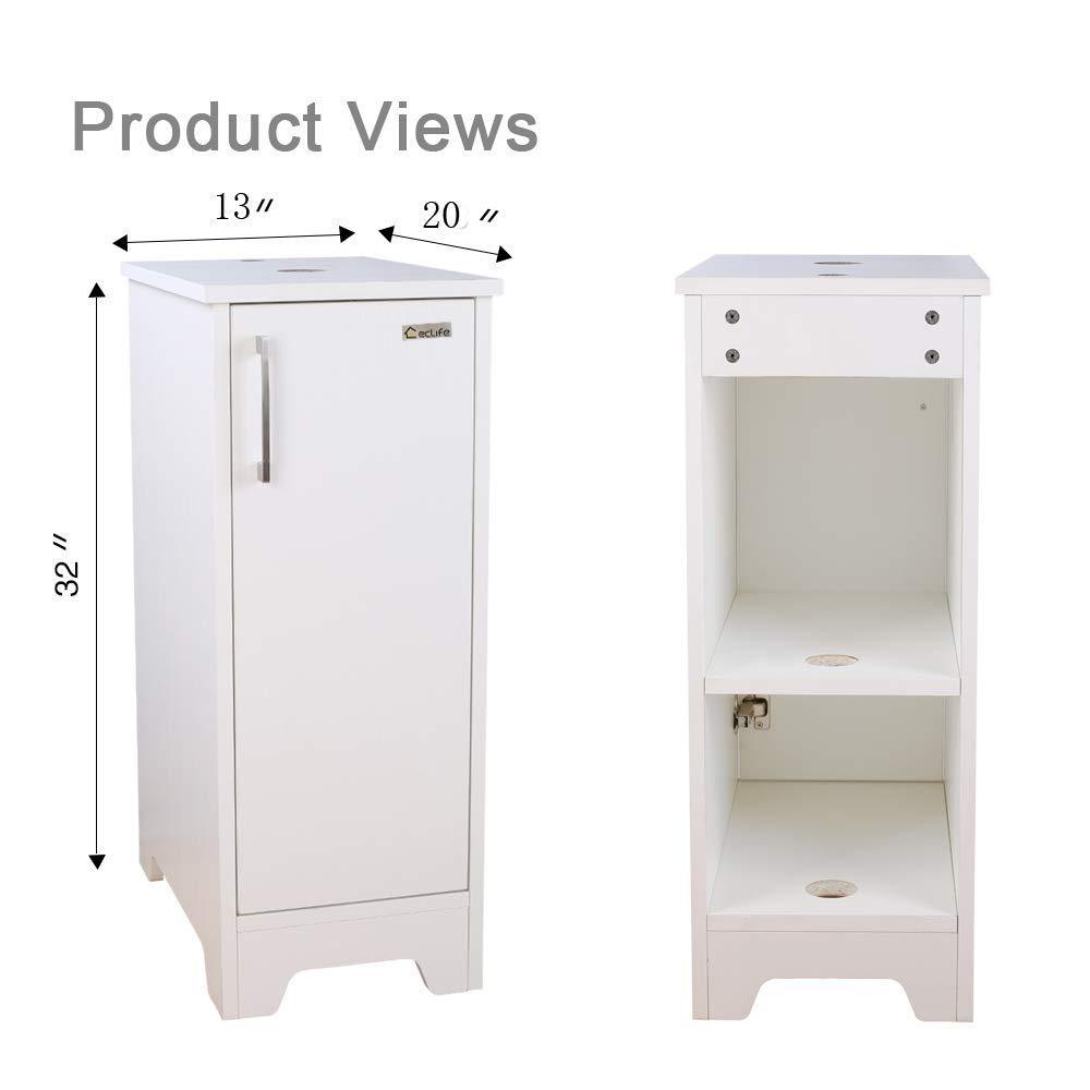 Home u eway 13 inch white bathroom vanity and sink combo 1 5 gpm water save faucet solid brass pop up drain single small bathroom adjustable built in clapboard bt8w a7