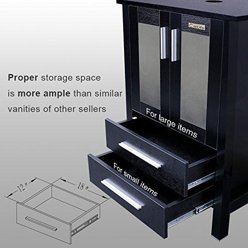 New 36black bathroom vanity and sink combo 0 5tempered glass vessel sink vessel sink orb faucet drain parts bathroom vanity top glass sink bowl removable vanity pedestal mdf board mirror mounting ring