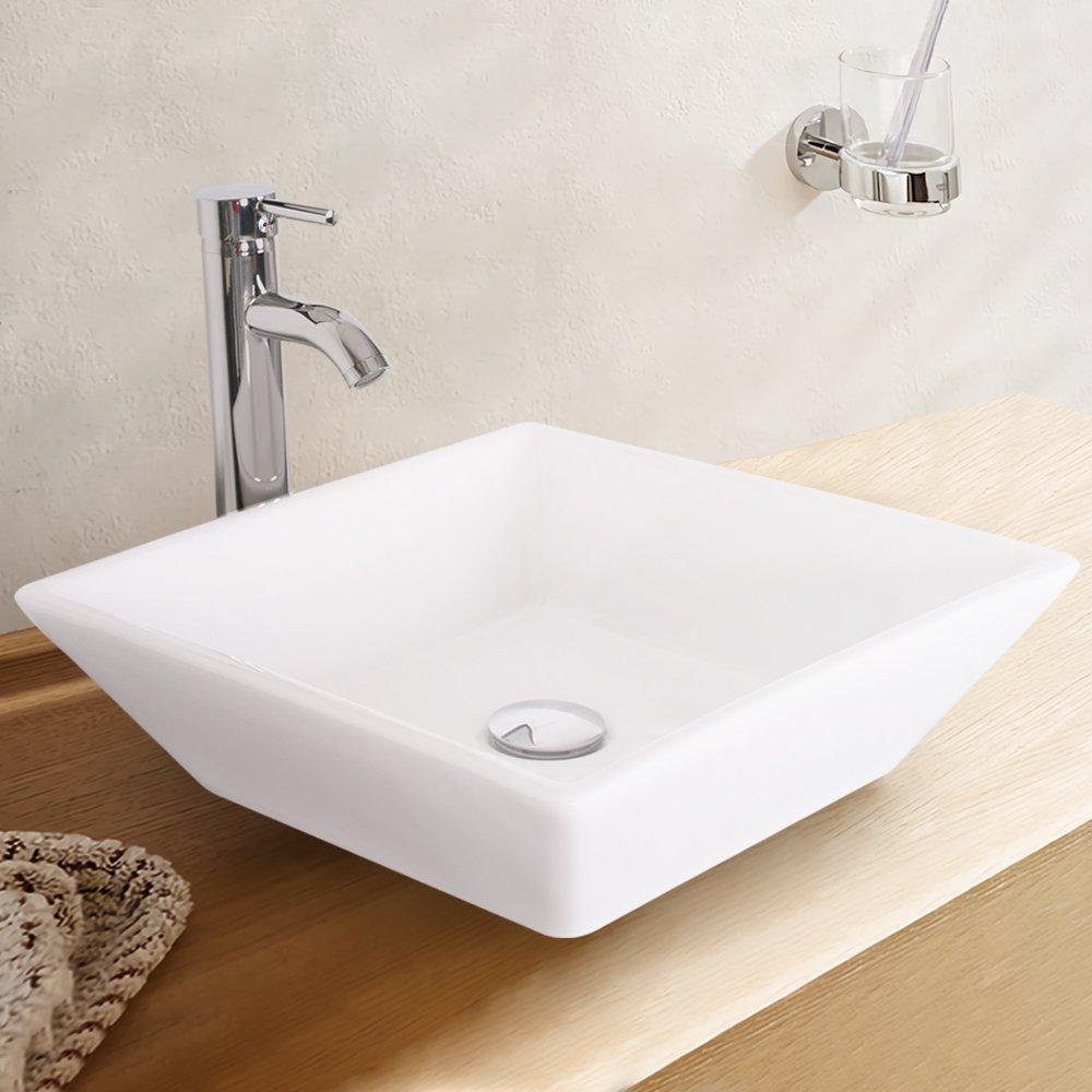Great u eway 13 inch white bathroom vanity and sink combo 1 5 gpm water save faucet solid brass pop up drain single small bathroom adjustable built in clapboard bt8w a7