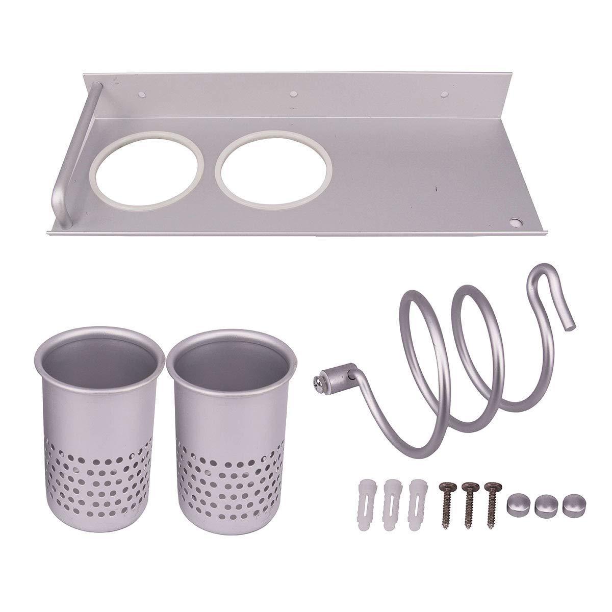 Featured kingsuper multifunctional wall mount bathroom organizer collection storage bathroom storage rack hair dryer holder toothbrush storage