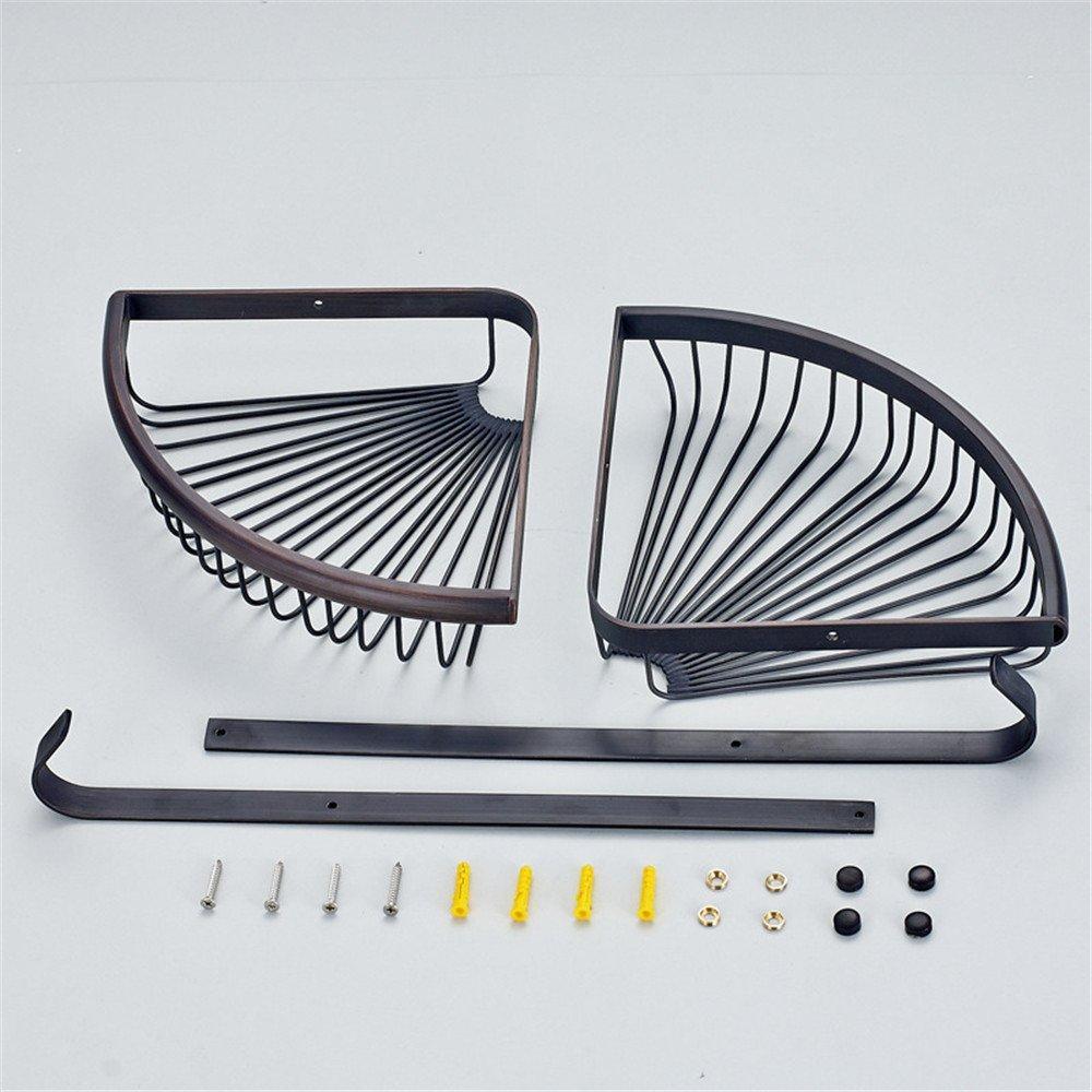 Amazon best weirun bathroom brass 2 tier corner shelf basket with towel hook bath shower caddy storage organizer holder rack heavy duty wall mounted oil rubbed bronze