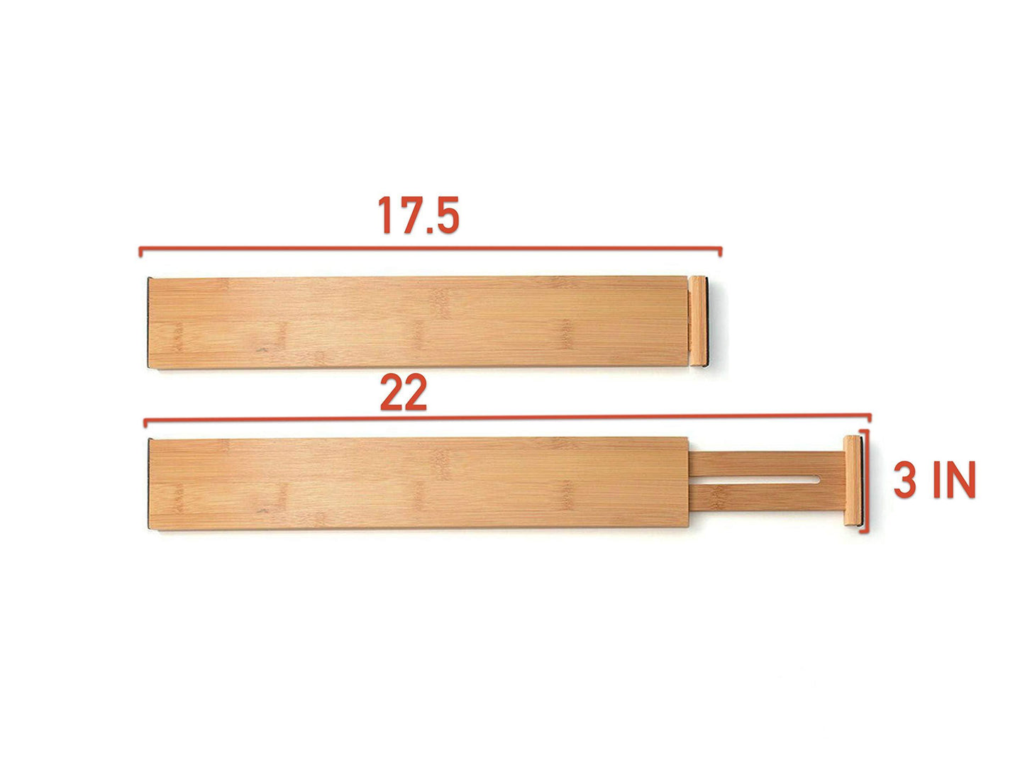 Selection bamboo drawer divider organizer set of 6 spring loaded expandable adjustable stackable dividers best for kitchen junk drawer bedroom bathroom baby or desk inserts