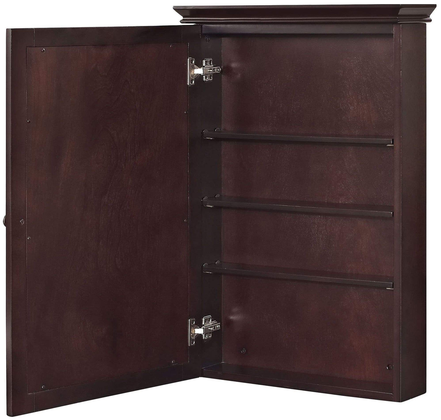 Heavy duty crosley furniture lydia mirrored bathroom wall cabinet espresso