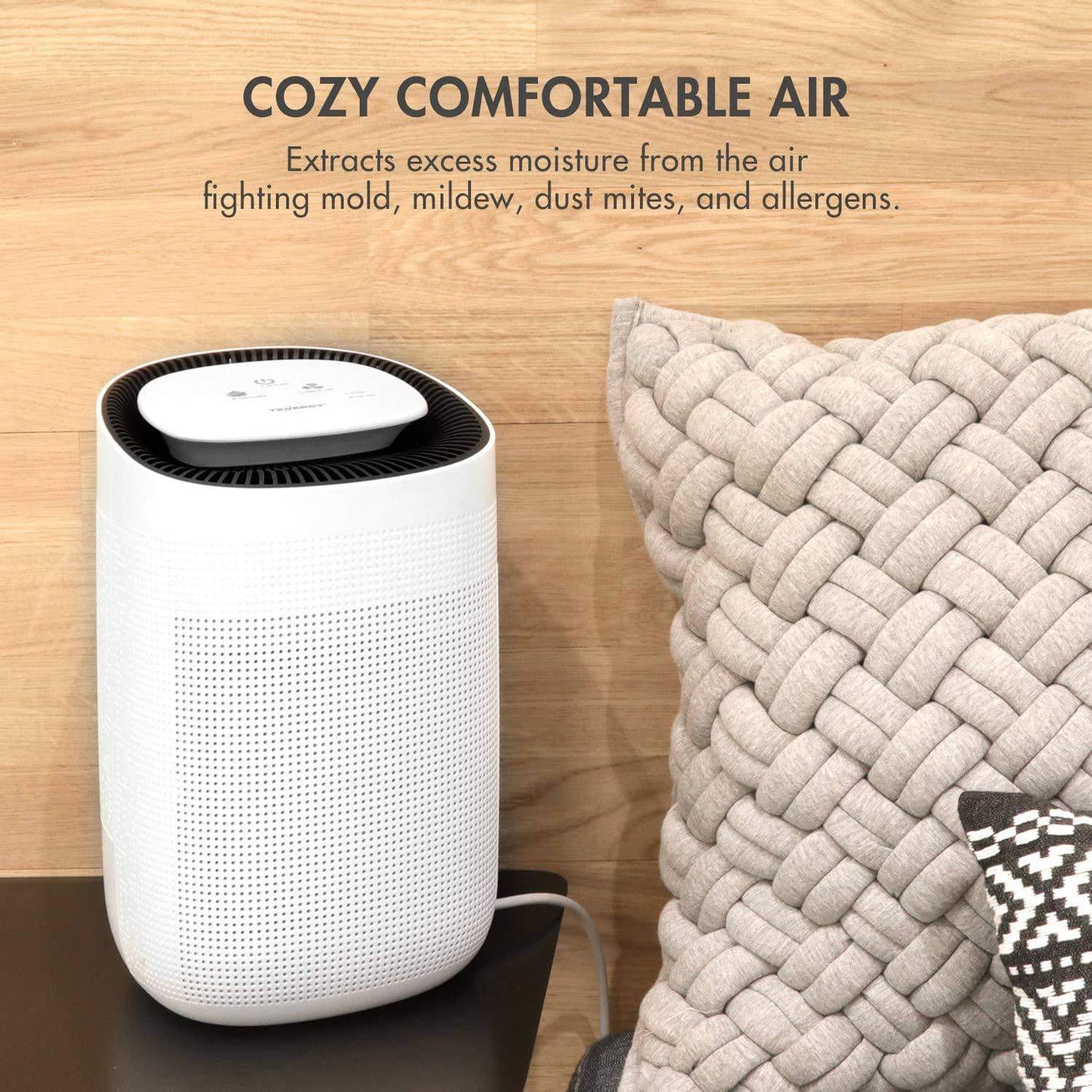 Buy tenergy sorbi 1000ml air dehumidifier w air purifying function true hepa filter auto shutoff touch control adjustable air speed ultra quiet allergies eliminator ideal for closets and bathrooms