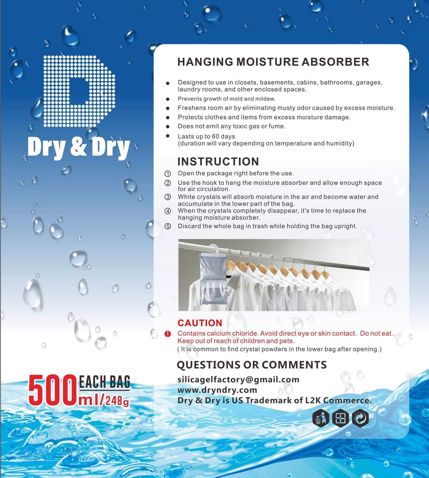 Best seller dry dry 72 packs net 9 oz pack premium hanging moisture absorber to control excess moisture for basements closets bathrooms laundry rooms