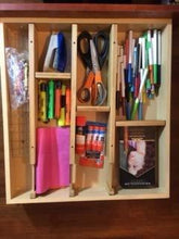 Load image into Gallery viewer, Great one cottage adjustable wood drawer organizer set with 4 bonus pieces for kitchen utensils and silverware bathroom makeup and toiletries and office desk supplies makes the most of your storage