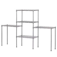 Load image into Gallery viewer, Buy 5 tier wire shelving units heavy duty adjustable stacking shelves storage rack organizer for laundry bathroom kitchen pantry us stock