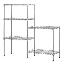 Load image into Gallery viewer, Budget 5 tier wire shelving units heavy duty adjustable stacking shelves storage rack organizer for laundry bathroom kitchen pantry us stock