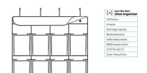 Purchase mindspace over the door shoe organizer rack hanging shoe organizer for closet for closet organization laundry room pantry bathroom organizer