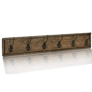 Get argohome coat rack wall mounted wooden 27 coat hooks scroll hook 6 rustic hooks solid pine wood perfect touch for entryway bathroom closet room