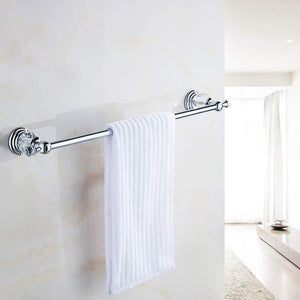 Try be xn crysta towel bar holder wall mounted bathroom accessories copper chrome finished towel rack silvery 120cm47inch