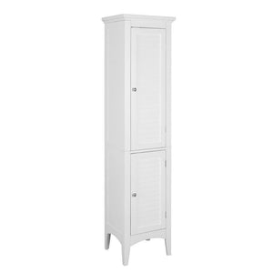 Select nice elegant home fashions simon 15 in w x 63 in h x 13 1 4 in d bathroom linen storage floor cabinet with 2 shutter doors in white