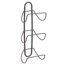 Load image into Gallery viewer, Discover mdesign modern decorative metal 3 level wall mount towel rack holder and organizer for storage of bathroom towels washcloths hand towels 2 pack bronze