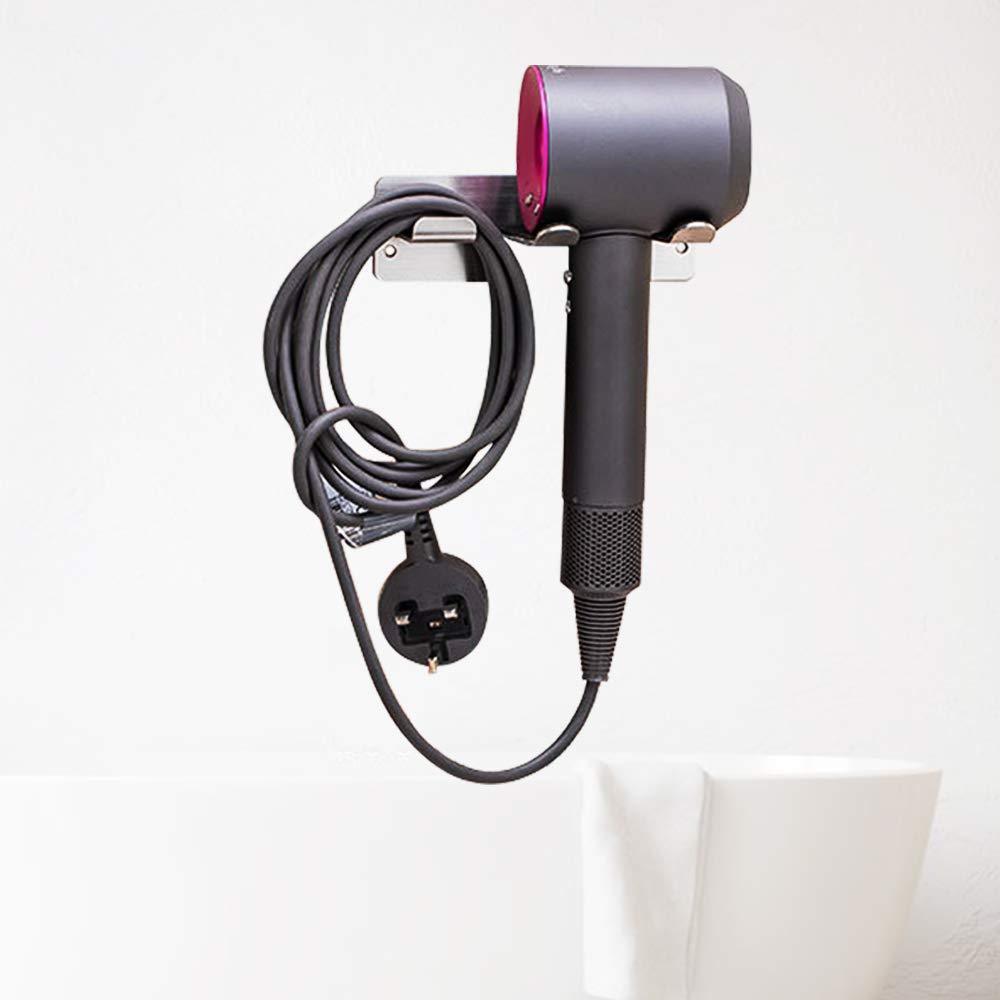 Best bellejoomu hair dryer holder wall mount compatible with dyson hair dryer 304 stainless steel hair dryer blow diffuser holder organizer adhesive for the bathroom