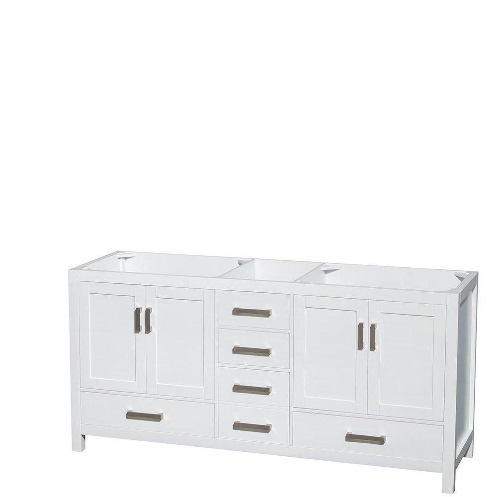 Online shopping wyndham collection sheffield 72 inch double bathroom vanity in white white carrera marble countertop undermount square sinks and 24 inch mirrors