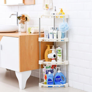 Get 4 tier corner storage organizer shelf i best kitchen spice rack makeup cosmetics counter organizing stand bathroom organizer off white 4 tier