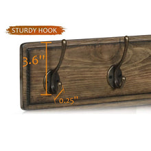 Load image into Gallery viewer, Heavy duty argohome coat rack wall mounted wooden 27 coat hooks scroll hook 6 rustic hooks solid pine wood perfect touch for entryway bathroom closet room