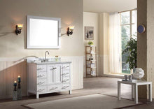Load image into Gallery viewer, Amazon best ariel cambridge a043s wht 43 single sink solid wood bathroom vanity set in grey with white 1 5 carrara marble countertop