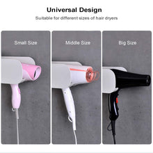 Load image into Gallery viewer, Related visv hair dryer holder wall mount hair tools holder bathroom styling tool organizer no drilling styling tool holder for bathroom storage grey