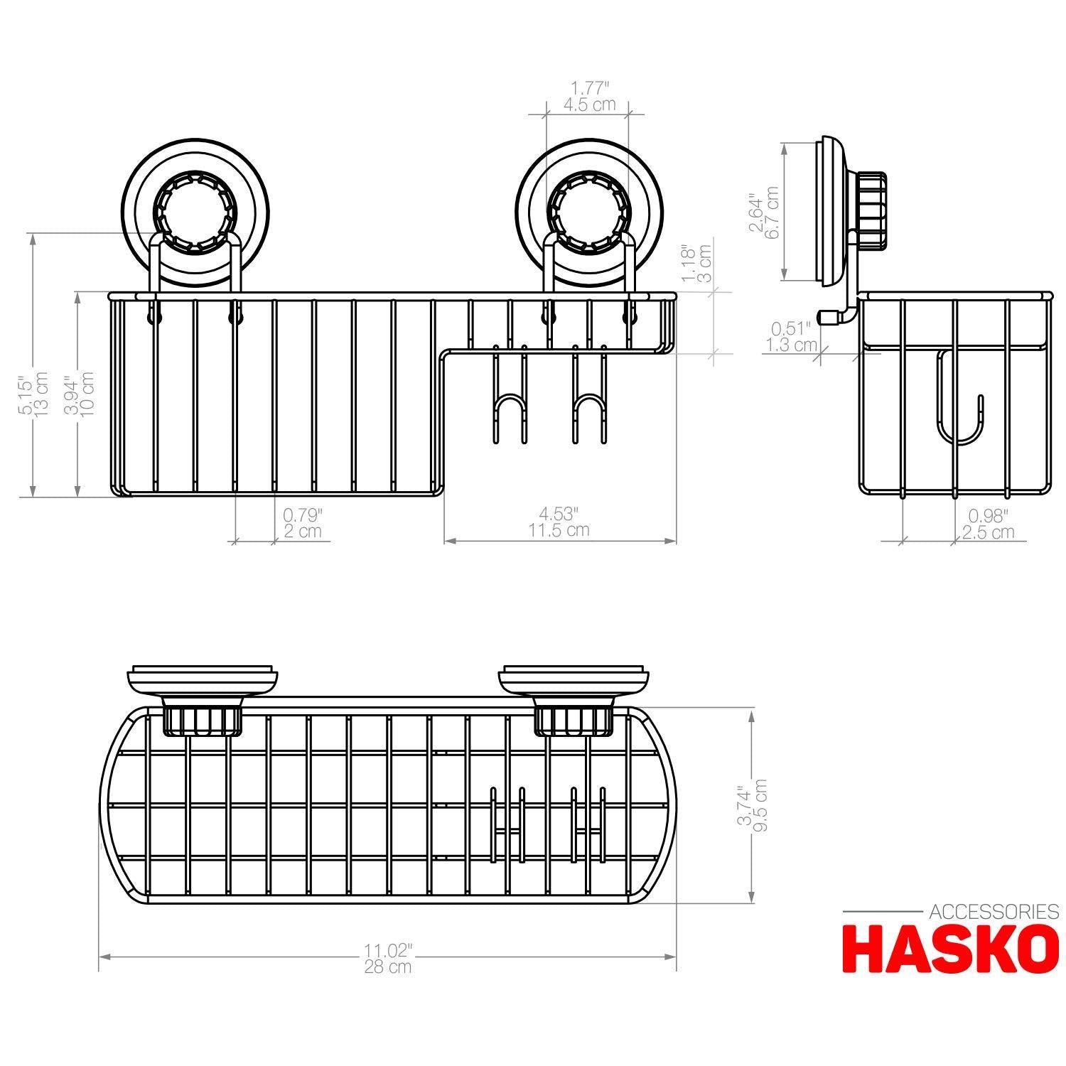 Discover the hasko accessories powerful vacuum suction cup shower caddy basket for shampoo combo organizer basket with soap holder and hooks stainless steel holder for bathroom storage bronze