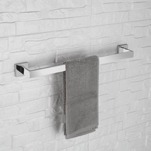 Shop luckin towel bar set chrome polish modern bathroom accessories set silver hardware bath towel rack set with toilet paper holder 4 pcs