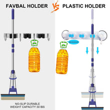 Load image into Gallery viewer, Shop here favbal 2pcs broom mop holder wall mount stainless steel wall mounted storage organizer heavy duty tools hanger for kitchen bathroom closet garage office garden