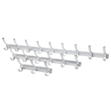Load image into Gallery viewer, Discover the webi 2 set 3 peg sturdy coat hat rack bath kitchen towel hook holder wall mounted closet garment garage organizer bedroom home office storage bathroom fixtures accessories aluminum satin cyuyg32