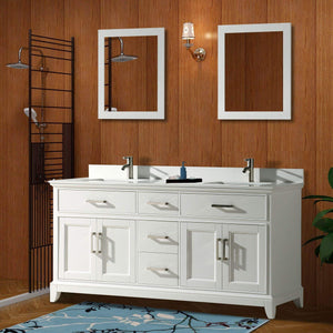 Cheap vanity art 72 inch double sink bathroom vanity set super white phoenix stone soft closing doors undermount rectangle sinks with two free mirror va1072 dw