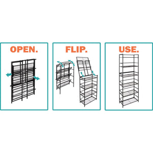 Discover the best flipshelf flipcube folding metal cube organizer small space solution no assembly home closet bathroom and office shelving black 4 cube organizer