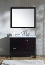 Load image into Gallery viewer, Buy now ariel cambridge a043s r cwr esp 43 inch right offset single sink bathroom vanity set in espresso with carrara marble countertop rectangular sink