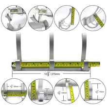 Load image into Gallery viewer, Discover the best webi 2 set 3 peg sturdy coat hat rack bath kitchen towel hook holder wall mounted closet garment garage organizer bedroom home office storage bathroom fixtures accessories aluminum satin cyuyg32